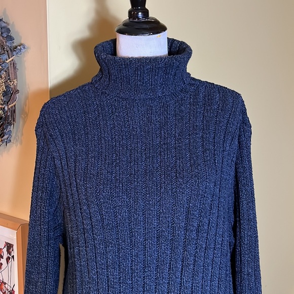 Vtg 80s RALPH LAUREN Polo Size Large Cotton Ribbed Turtleneck Timeless Cozy Soft - Picture 3 of 16
